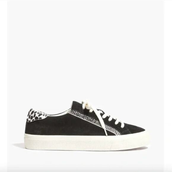 Madewell Sidewalk Low-Top Sneakers in Suede and Spot Calf Hair - Picture 2 of 12